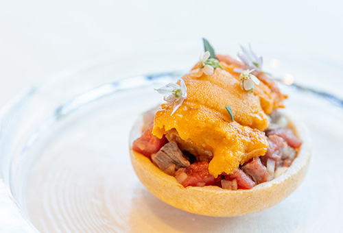 【静岡県】熱海の恵みを五感で楽しむ、閃きと工夫にあふれたシェフ名苗のフレンチコース