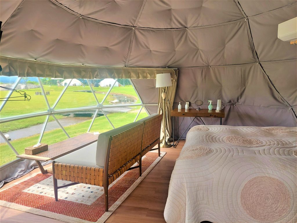 【滋賀県】直径５ｍの丸くてかわいいドーム型テント